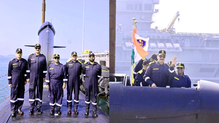 राष्ट्रपति द्रौपदी मुर्मू ने स्वदेशी पनडुब्बी आईएनएस वाघशीर में की समुद्री सैर, तस्वीरें वायरल
