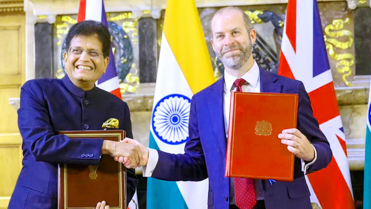 भारत-ब्रिटेन एफटीए : 2025 में मुक्त व्यापार समझौते की ऐतिहासिक उपलब्धि से भारत-ब्रिटेन संबंधों को मिली नई गति