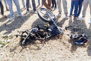 सीहोर : बाइक पर लदे डेटोनेटर फटे, युवक के उड़े चीथड़े, 70 फीट तक बिखरे पुर्जे