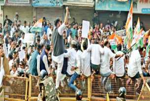 इंदौर में कांग्रेस के कई बड़े नेता गिरफ्तार, पुलिस ने गाड़ी में भरकर पहुंचाया जेल