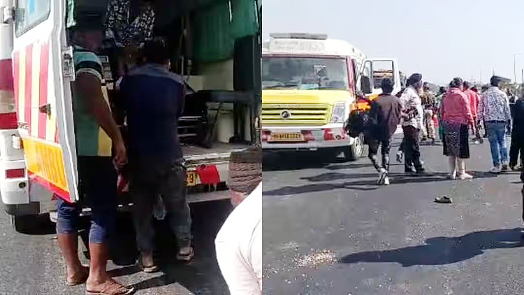 जबलपुर में बिन नंबर प्लेट की कार ने खाना खा रहे 13 मजदूरों को रौंदा, 2 की मौत, 11 घायल