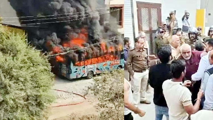उज्जैन के तराना में फिर भड़की हिंसा, भीड़ ने कई घरों पर की पत्थरबाजी, बस भी फूंकी