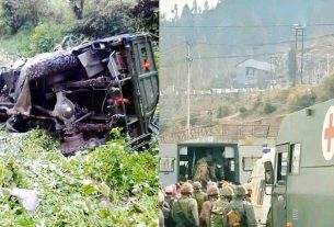 जम्मू-कश्मीर में बड़ा हादसा : डोडा में सेना का वाहन गहरी खाई में गिरा, 10 जवान शहीद, कई घायल