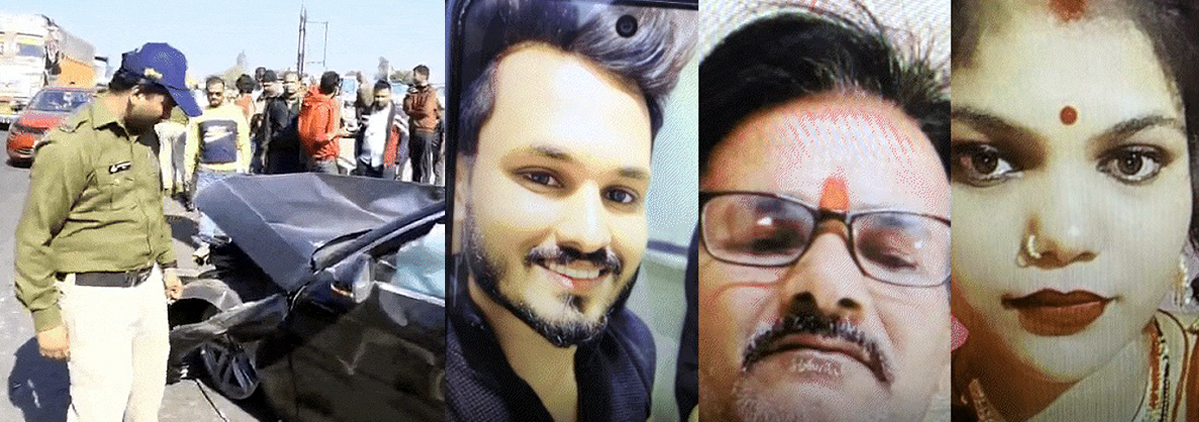 मध्‍यप्रदेश के रीवा में तेज रफ्तार ऑडी ने बाइक सवार परिवार को रौंदा, 3 मौत