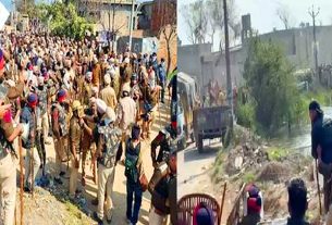 बठिंडा में किसान प्रदर्शन के दौरान पुलिसकर्मियों पर कथित पथराव : सुरक्षाकर्मियों ने दागे आंसू गैस के गोले