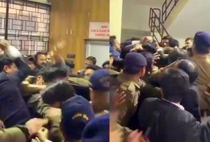 भोपाल में वकीलों ने रेप के आरोपी को जिला कोर्ट परिसर में पीटा : 11वीं की छात्रा से किया था दुष्कर्म