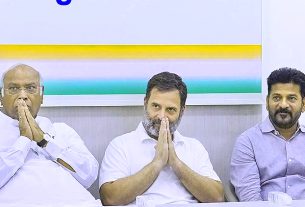 तेलंगाना के मुख्यमंत्री रेवंत रेड्डी अपने मंत्रियों के साथ दिल्ली पहुंचे : खरगे आवास पर बड़ी बैठक, राहुल भी मौजूद