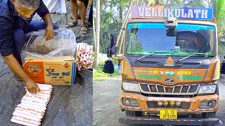 केरल पुलिस ने बड़ी साजिश को किया नाकाम : ट्रक में प्याज की बोरियों के नीचे छिपा रखे थे भारी विस्फोटक